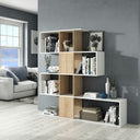 ESTANTERIA 145X145X29 CM BLANCO ARTIK/ROBLE CANADIAN 