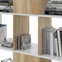 ESTANTERIA 145X145X29 CM BLANCO ARTIK/ROBLE CANADIAN 