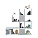 ESTANTERIA 145X145X29 CM BLANCO ARTIK /CEMENTO