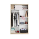 ARMARIO 2 PUERTAS CORREDERAS 120X210X50 CM ROBLE CANADIAN/BLANCO 