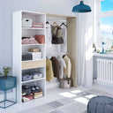 ARMARIO VESTIDOR CON ESTANTERIA 187X158X40 CM ROBLE CANADIAN