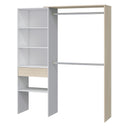 ARMARIO VESTIDOR CON ESTANTERIA 187X158X40 CM ROBLE CANADIAN