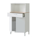 MUEBLE AUXILIAR DE CONCINA 2 PUERTAS 126X72X40 CM BLANCO ARTIK / ROBLE CANADIAN