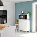 MUEBLE AUXILIAR DE CONCINA 2 PUERTAS 126X72X40 CM BLANCO ARTIK / ROBLE CANADIAN