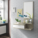 BELHO HALLWAY WITH MIRROR 116X85X29 CM ALASKA OAK / ARTIK WHITE