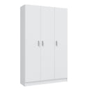 Armario escobero 3 puertas 180x188x37 cm blanco