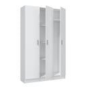Armario escobero 3 puertas 180x188x37 cm blanco