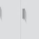 Armario escobero 3 puertas 180x188x37 cm blanco