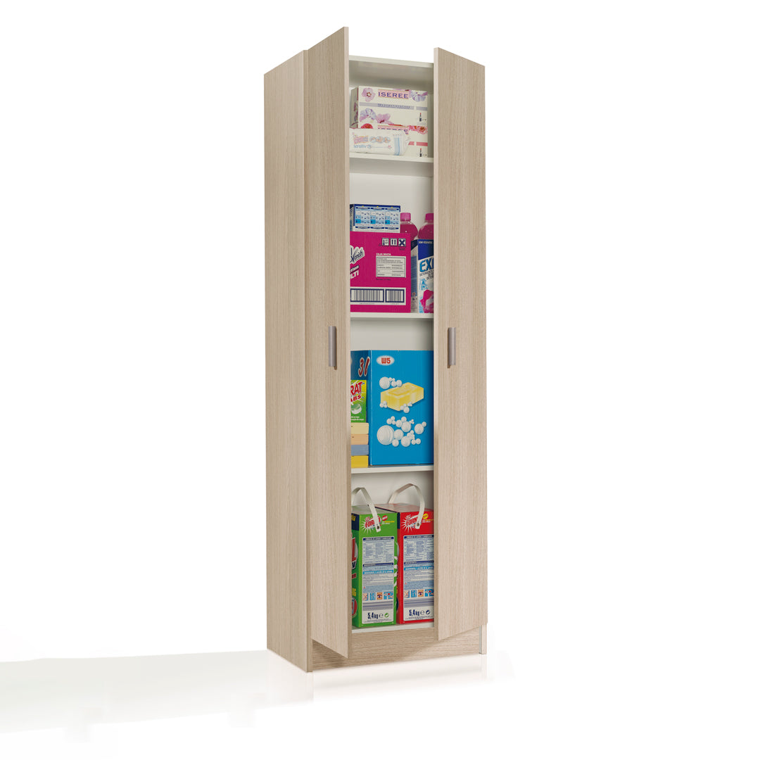 Armario multiusos 2 puertas 180x58x37 cm roble