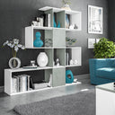 Estantería elf 145x145x28 cm blanco artik y cemento