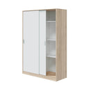 Armario moon 2 puertas correderas 200x120x50 roble y blanco artik