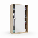 Armario moon 2 puertas correderas 200x120x50 roble y blanco artik