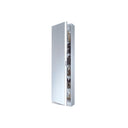 Armario zapatero 1 puerta con espejo kris 50x180x20 cm blanco brillo