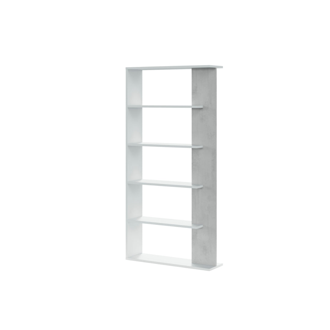 Estantería loras 90x180 cm blanco artik/cemento