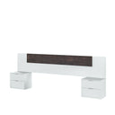 CABECERO CON MESITAS 247x95x38CM BLANCO ARTIK/OXIDO