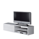 MUEBLE TV PUERTA Y ESTANTE 130X345X42 CM BLANCO BRILLO