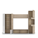 MUEBLE TV 260X185X42CM ROBLE CANADIAN/BLANCO BRILLO