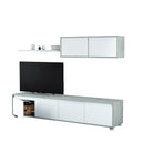 MUEBLE TV 200X43X41 CM CEMENTO Y BLANCO ARTIK