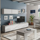 MUEBLE TV 200X43X41 CM CEMENTO Y BLANCO ARTIK