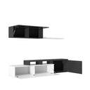 MUEBLE TV 200X44X41 CM BLANCO BRILLO Y GRIS CENIZA