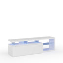 Mueble tv led-tech 150x43x41 cm blanco brillo
