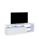 Mueble tv led-tech 150x43x41 cm blanco brillo