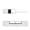 MUEBLE TV 200X46X41 CM BLANCO BRILLO/NEGRO BRILLO
