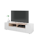 MUEBLE TV 138x36x42CM BLANCO ARTIK/ROBLE CANADIAN 
