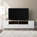 MUEBLE TV 138x36x42CM BLANCO ARTIK/ROBLE CANADIAN 