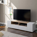 MUEBLE TV 138x36x42CM BLANCO ARTIK/ROBLE CANADIAN 