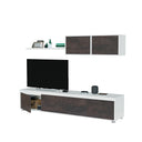 MUEBLE TV CON ESTANTE 200x43x41CM BLANCO ARTIK/OXIDO