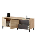 MUEBLE TV URBAN PLUS 130X47X41 CM ROBLE CANADIAN/OXIDO