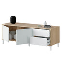 MUEBLE TV URBAN PLUS 2 PUERTAS 45X130X41 ROBLE CANADIAN / BLANCO ARTIK