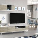 MOBILE SOGGIORNO CIARA 47X200X40 CM BIANCO ARTIK / ROVERE ALASKA