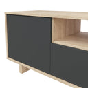 Mueble tv 3 puertas zaira 46x150x41 cm gris y roble