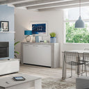 Mueble salón 3 puertas urban bufet 144x80x42 cm cemento/blanco artik