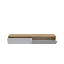 Mueble tv 2 puertas kaway 180x28x345 cm roble nodi/blanco artik