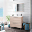 MUEBLE BAÑO PUERTA ABAT + CAJON CON LAVABO + ESPEJO NATURE