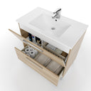 MUEBLE BAÑO PUERTA ABAT + CAJON CON LAVABO + ESPEJO NATURE