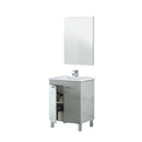 MOBILE BAGNO CON 2 ANTE, LAVABO E SPECCHIO LC1-60 CEMENTO