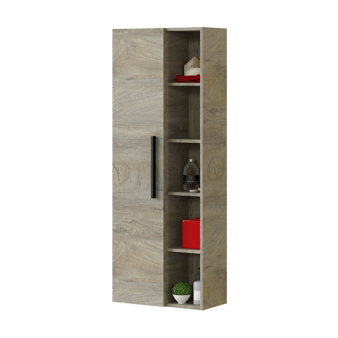 COLUMNA BAÑO CON ESTANTES ATHENA 135X51X25 CM ROBLE ALASKA