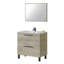 MUEBLE BAÑO CON ESPEJO ATHENA 80X80X45 CM ROBLE ALASK