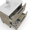 MUEBLE BAÑO CON ESPEJO ATHENA 80X80X45 CM ROBLE ALASK