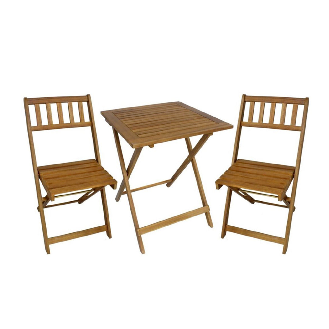 CONJUNTO MESA SILLAS ACACIA 44X51X83 CM