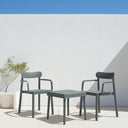 Conjunto alba mesa y 2 sillas gris antracita