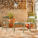 Conjunto alba mesa y 2 sillas verde grisaceo