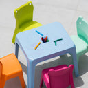 JAN CHILDREN'S SET: TABLE AND 2 CHAIRS, ORANGE