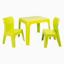 JAN CHILDREN'S SET: TABLE AND 2 CHAIRS, LIME GREEN