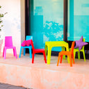 JULIETA CHILDREN'S SET: TABLE AND TWO CHAIRS, BLUE