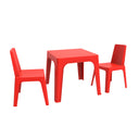 Conjunto infantil julieta mesa y dos sillas rojo